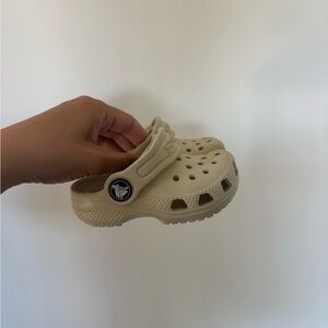 Toddler Crocs in Cream